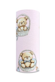 PIELUCHA FLANELA DRUK 70/80 0282 MISIE W KOSZ RÓ/T