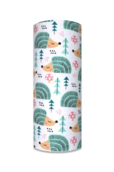 PIELUCHA FLANELA DRUK 70/80 044 ZIELONE JEŻE NA BIAŁYM TLE