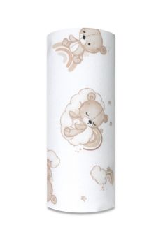 PIELUCHA FLANELA DRUK 70/80 1364 MIŚ CHMURKA BEŻ T
