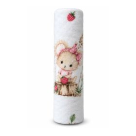 PIELUCHA FLANELA DRUK 70/80 2750 MYSZKA I POZIOMKA