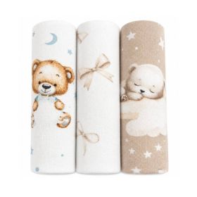 PIELUCHA FLANELA DRUK 3 PAK 70/80 2590 ZESTAW 16