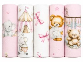 PIELUCHA FLANELA DRUK 5 PAK 70/80 2675 ZESTAW 4