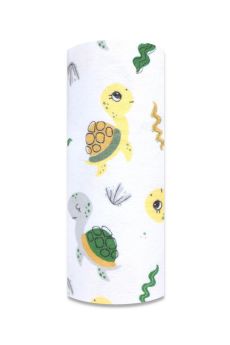 PIELUCHA FLANELA DRUK 70/80 7749 ŻÓŁWIE SZARE ŻÓŁTE ZIELONE