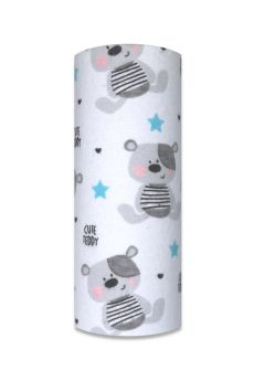 PIELUCHA FLANELA DRUK 70/80 850 CUTE TEDY Z NIEBIESKĄ GWIAZDKĄ