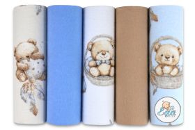 PIELUCHY FLANELA DRUK I KOLOR 70/80 0374 ZESTAW 6