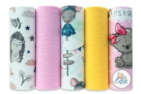 PIELUCHY FLANELA DRUK I KOLOR 70/80 7046 ZESTAW 1