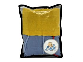 OTULACZ PIELUCHOWY MUŚLIN GNIECIONY 1457 MUSZTARDA/JEANS