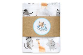 PIELUCHA BAMBUSOWA DRUK 120/120 6599 SZARY CYRK