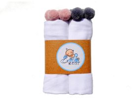 PIELUCHY LUX POMPON 80/80 2669 SZARY / RÓŻ