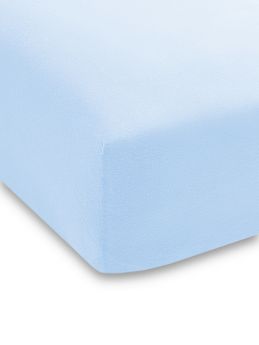 PRZEŚCIERADŁO JERSEY 120/60 047 NIEBIESKIE