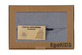 POŚCIEL MUŚLIN KRESZ PREMIUM 5418 SZARA 