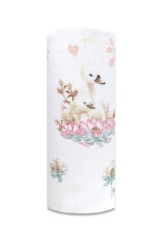 PIELUCHA TETRA DRUK 70/80 0381 ŁABĘDZIE BIAŁE TŁO