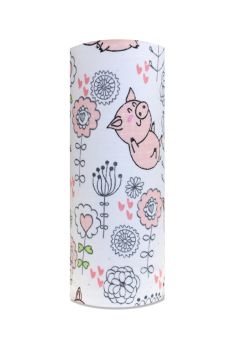 PIELUCHA TETRA DRUK 70/80 5110 ŚWINKA Z SERCEM NA BIAŁYM TLE