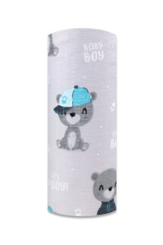 PIELUCHA TETRA DRUK 70/80 8630 MIŚ W CZAPCE SZARE TŁO