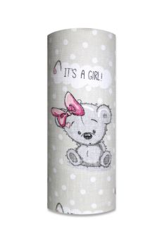 PIELUCHA TETRA DRUK 70/80 935 MIŚ GIRL SZARE TŁO